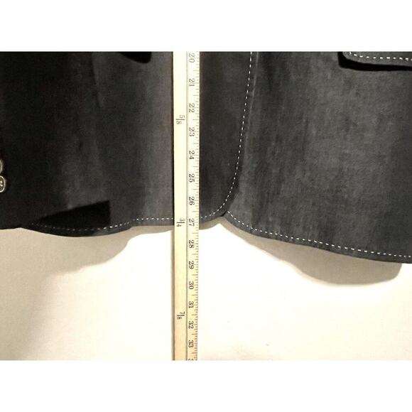 Tahari Blazer Women’s 14P Charcoal Career Jacket Lined Work Wear - Picture 7 of 8